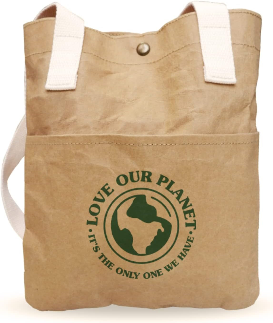 Reusable Grocery Lunch Bag – Sustainable & Eco Friendly Washable Paper Totes with Cotton Canvas Handles & Durable Seams